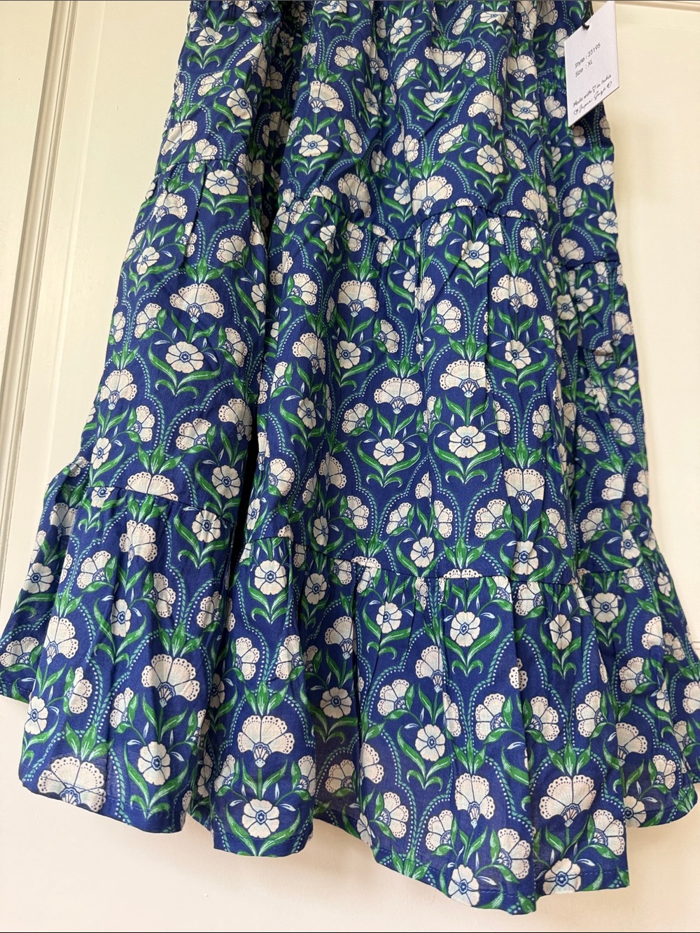 Japna Blue Floral Spaghetti-Strap Dress - Picture 5 of 7